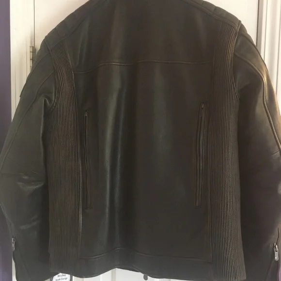 First Classics Brown Leather Motorcycle Jacket Men’s XL